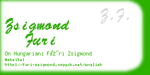 zsigmond furi business card